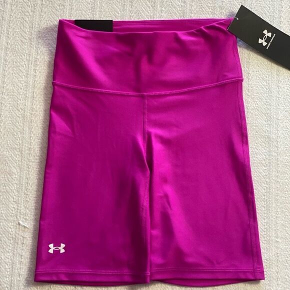 Under Armour Women’s XSmall HeatGear® Bike Shorts Meteor Pink - Picture 4 of 7